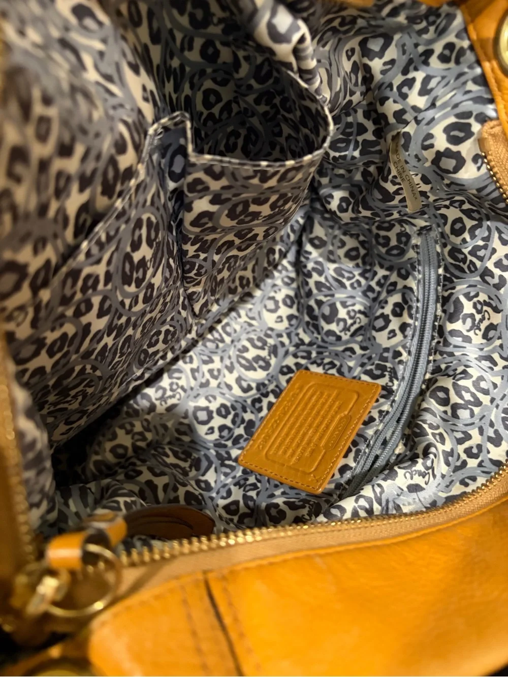 Coach Penelope Buckle Leather Hobo Shoulder Bag in Mustard